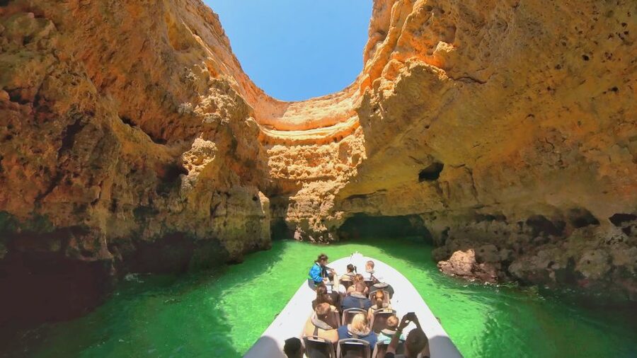 Albufeira: Benagil Cave and Dolphin Sightseeing Boat Cruise - Benagil cave visit: why the stop feels special
