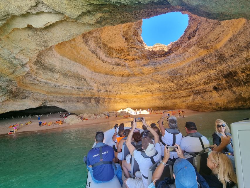 Albufeira: Benagil Cave and Dolphin Sightseeing Boat Cruise - Speed, safety, and comfort on a semi-rigid boat