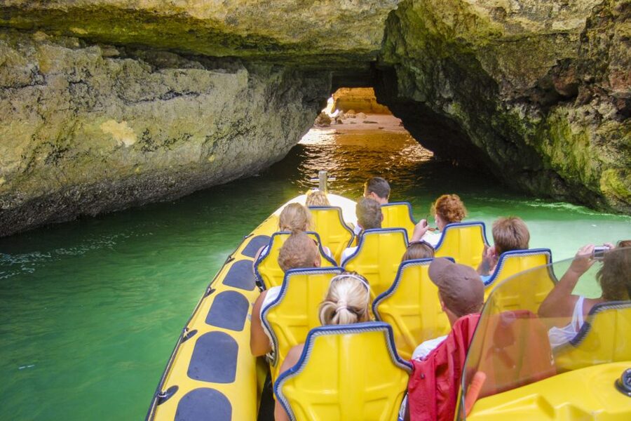 Albufeira: Benagil Caves & Dolphin Watching Speed Boat Tour - Cruising the Algarve Coast: São Rafael and Marinha From the Water
