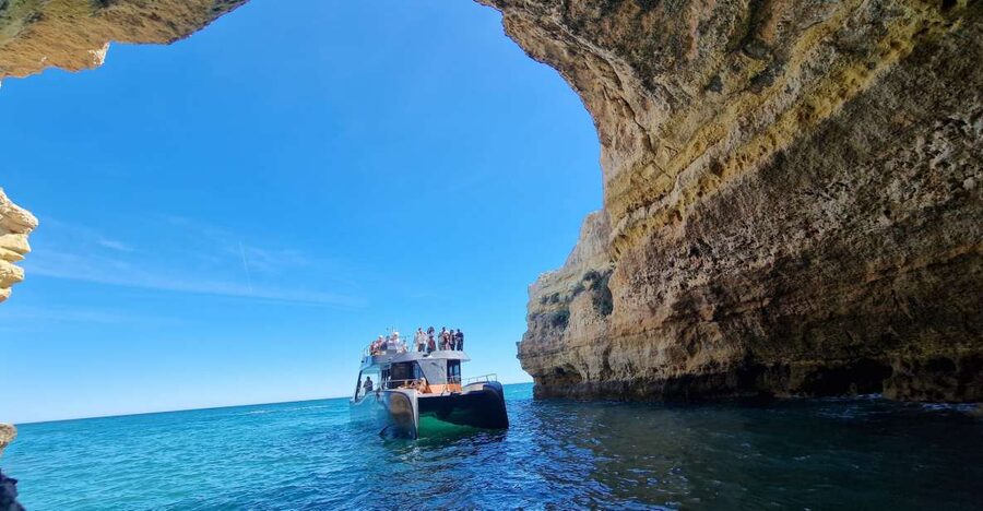 Albufeira: Coastline and Benagil Caves Tour by Catamaran - Albufeira to Benagil by catamaran: why this feels like the right length