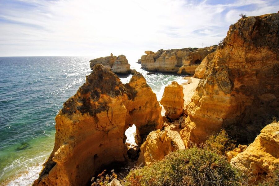 Albufeira: Tuk Tuk Ride with Old Town and Beaches - São Rafael beach time on the way back down