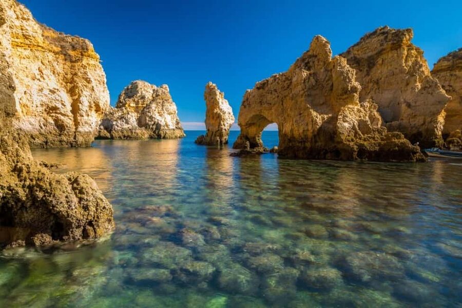 Algarve: Silves, Lagos and Cape St. Vincent - Ponta da Piedade cliffs and sea caves, plus the value of a short walk