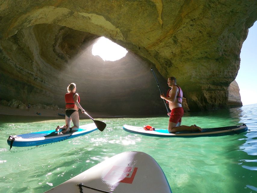 Benagil: Benagil Cave Stand Up PaddleBoard Tour at Sunrise - The paddle out: safety first, then real fun