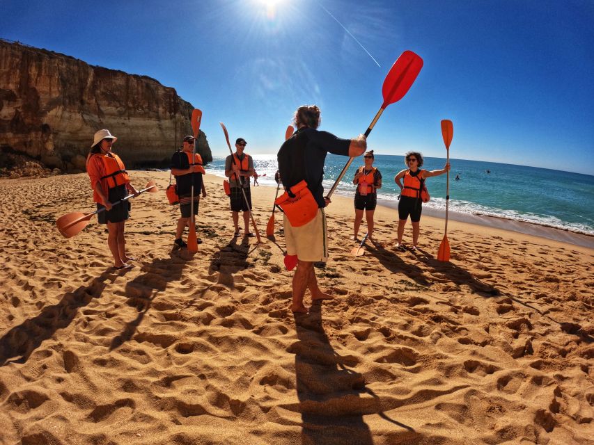 Benagil: Caves, Beaches, and Secret Spots Guided Kayak Tour - Praia da Marinha swim stop: the best kind of break