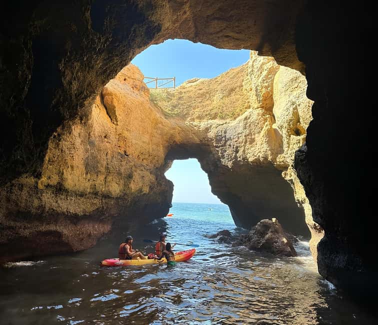 Benagil: Kayak Tour to Benagil Caves – Small Group - The first paddle stretch: Benagil Beach to the Sea Cave
