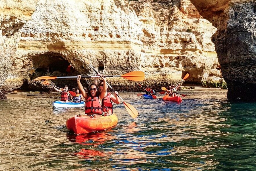 Benagil: Kayaking Tour to the Benagil Cave (Free Shower) - Entering Benagil Cave: the moment everyone came for