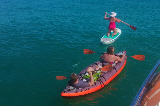Benagil private yacht from lagos with drinks, tapas, paddle boards and kayak - Drinks, snacks, and onboard music you control