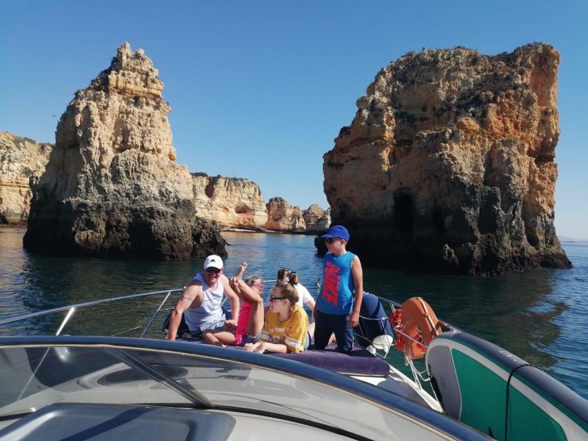 Benagil Sea Caves private yacht charter from lagos - Entering the large Benagil Sea Caves on the first boat