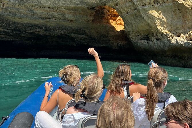 Boat trip along the Golden Coast and Benagil Caves - Algar Seco to Carvoeiro: cave country starts showing up in the cliffs