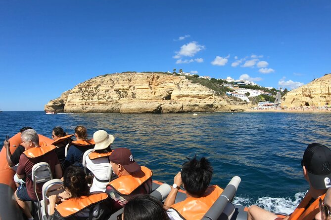 Boat trip to the caves of Benagil - Passing the coast: Alvor, Portimão, and Carvoeiro views