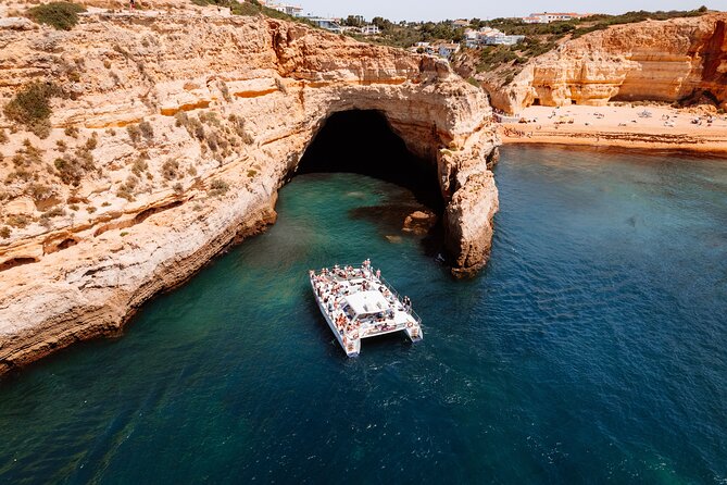Catamaran Cruise: Caves and Coastline to Benagil - From Albufeira Marina to Benagil Caves, in Three Hours