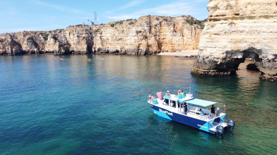Coast Trip to Ponta da Piedade From Lagos - The swim stop in a sheltered bay, and how to be ready