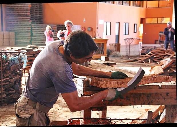 Cork Factory Tour & Cork Shop - Entering the Eco-Fábrica de Cortiça: how cork becomes a product