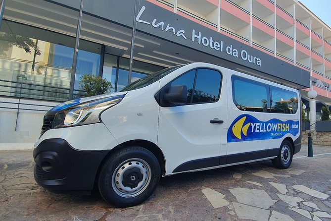 Faro airport - Albufeira: Private Return Transfer - Faro Airport Pickup: Yellow Polo, Your Name, and No Guessing