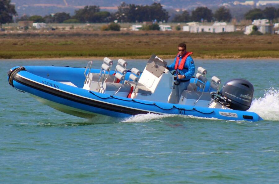 Faro: Speed Boat Tour - The 1-hour cruise route: speed through Ria Formosa, then back again