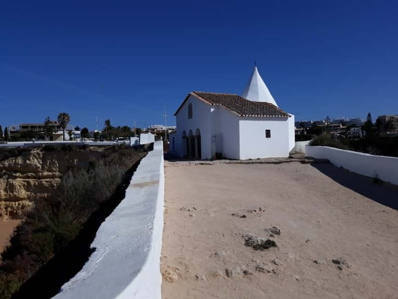 From Albufeira: Tuk-Tuk Tour to Benagil Caves - Our Lady of the Rock chapel viewpoint: the first big wow