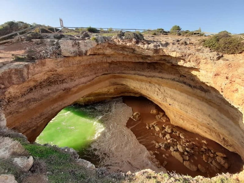 From Albufeira: Tuk-Tuk Tour to Benagil Caves - Praia da Marinha and Seven Hanging Valleys: walking for the classic Algarve views