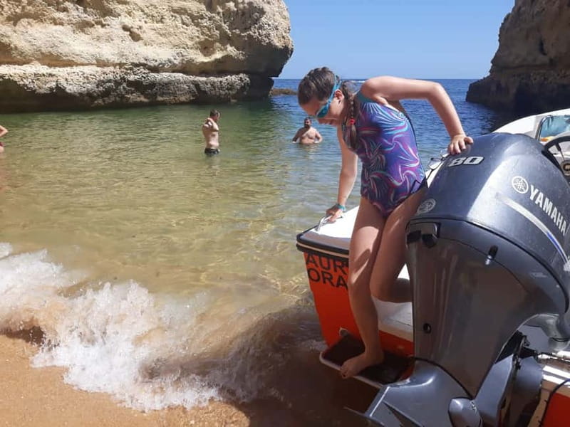 From Armação de Pêra: Private Benagil 15 Caves Tour - Entering the arches: Marinha, Yellow Submarine, and Albandeira