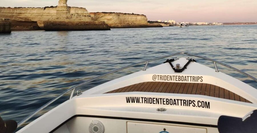 From Armação de Pêra: Sunset Benagil Caves Boat Tour - The skipper and guide: the human part that makes caves better