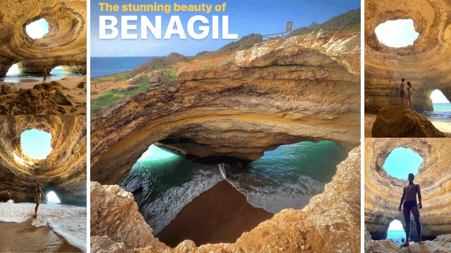 From Faro: Benagil, Marinha, 7 Valleys, Algar Seco Adventure - Praia da Marinha free time: swimming, lunch decisions, and sea reality