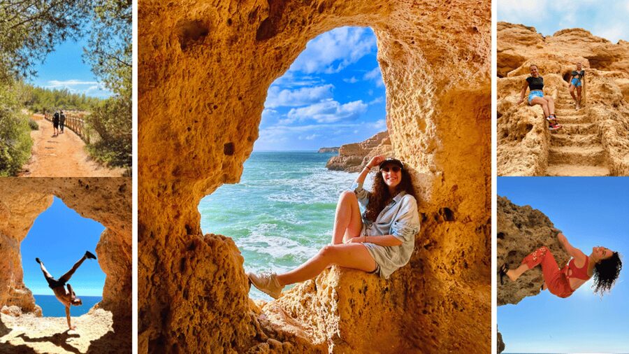 From Faro: Benagil, Marinha, 7 Valleys, Algar Seco Adventure - Algar Seco: caves, fossils, and the adventure shift