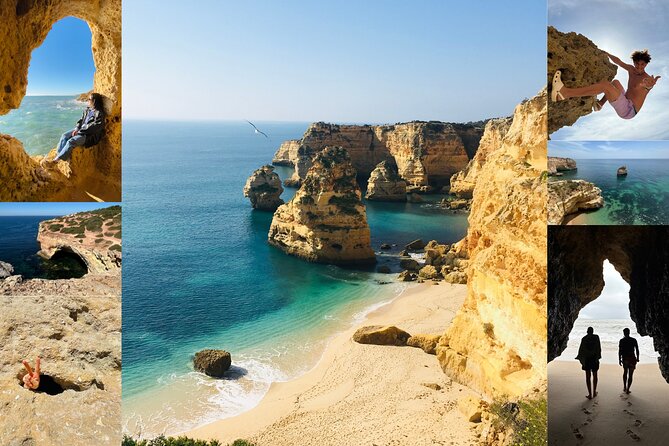 From Faro: Benagil, Marinha Beach, 7 Hanging Valleys, Algar Seco - Praia da Marinha: swim time, views, and food that depends on the season