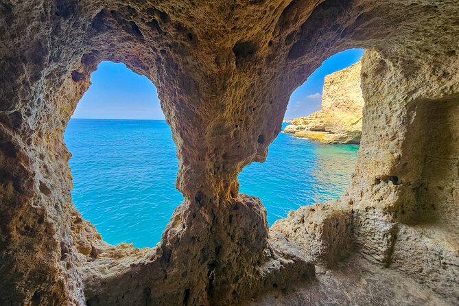 From Faro: Visit Benagil Cave, Marinha Beach, Algar Seco & More - Algar Seco walking reality: uneven ground and smart footwear
