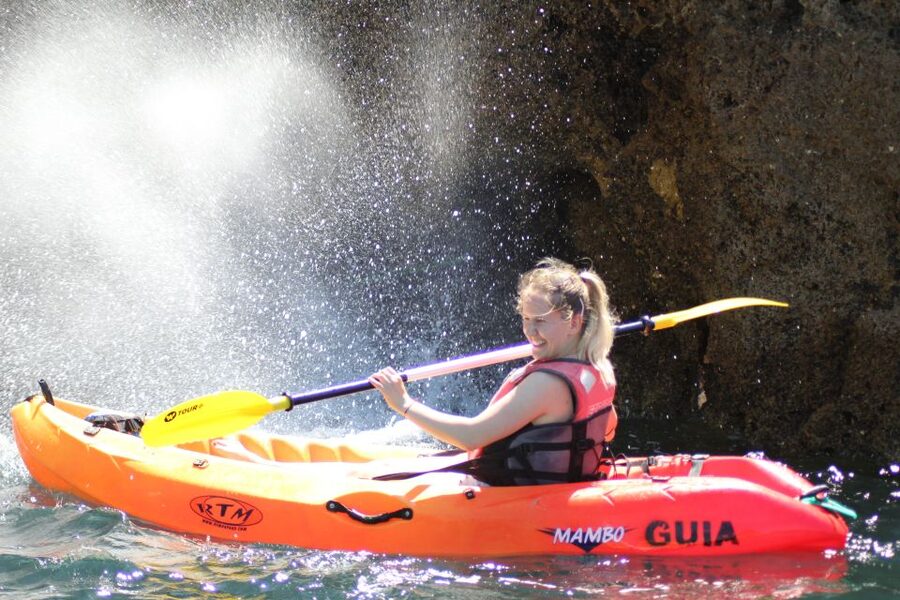From Lagos: Algarve Coast and Caves by Kayak - The 2.5-hour route: caves, tiny openings, and the boat-only beach