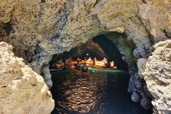 From Lagos: Kayak Tour of Ponta da Piedade Caves on Catamaran - From Marina to Kayaks, Without the Stress