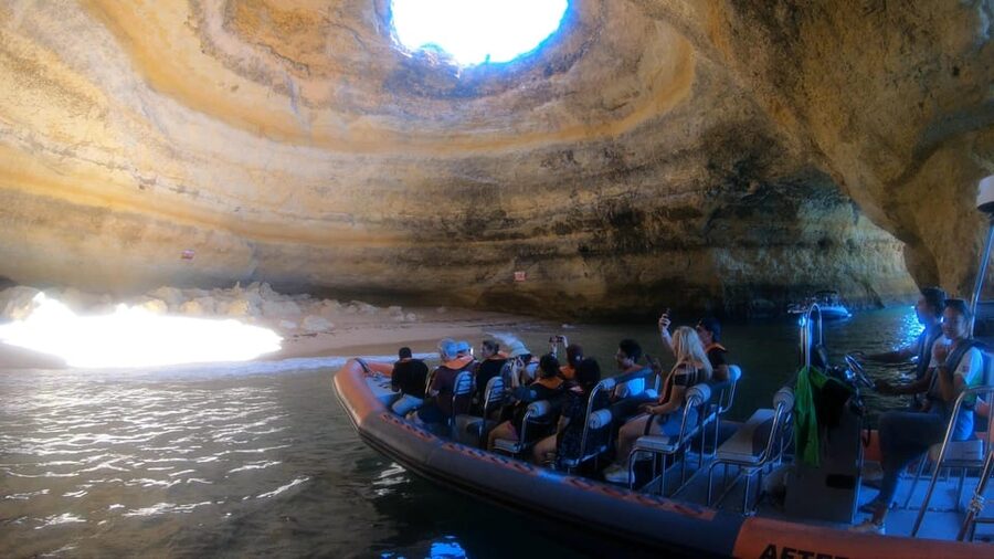From Lagos: Scenic Cruise to the Benagil and Carvoeiro Caves - Carvoeiro Caves Stop: Cliff Views and the Deep Blue Contrast