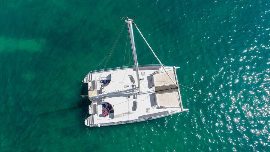 From Vilamoura: Sunset Catamaran Experience - Getting Aboard Catamaran Vital at Marina de Vilamoura