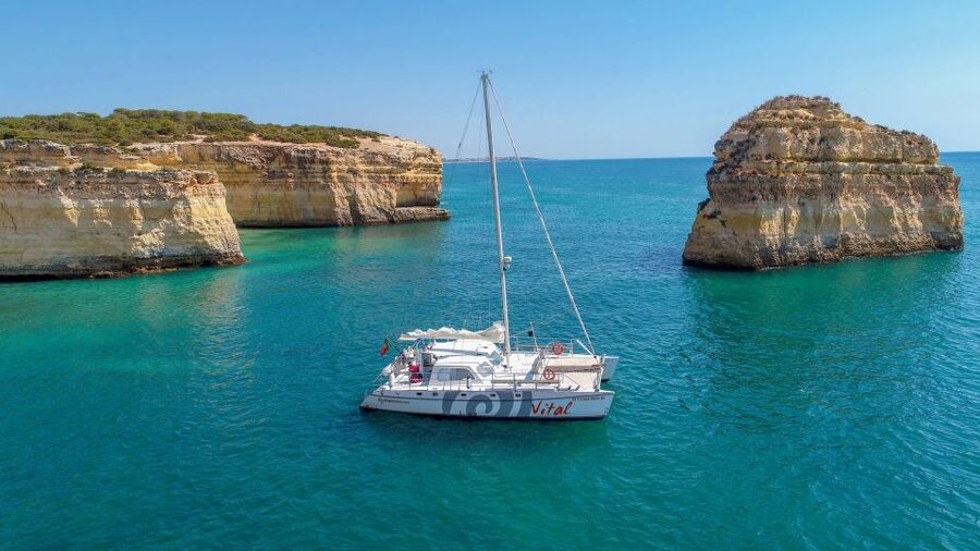 From Vilamoura: Sunset Catamaran Experience - Rock Formations and Caves, and Why You Should Look Closely
