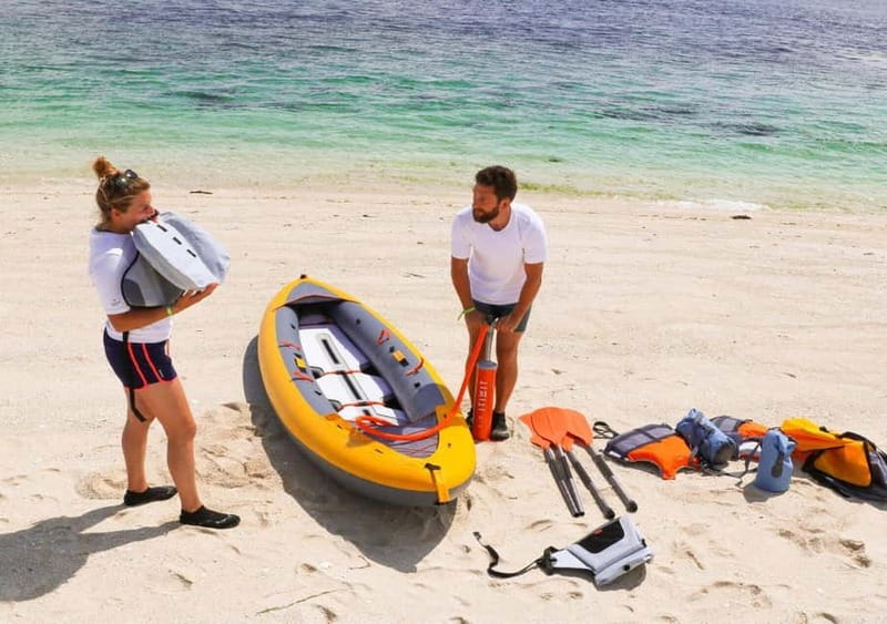 Kayak or Stand Up Paddle Rental With Backpack and Extras - What it’s like on the water: summer conditions help, but boat traffic is real