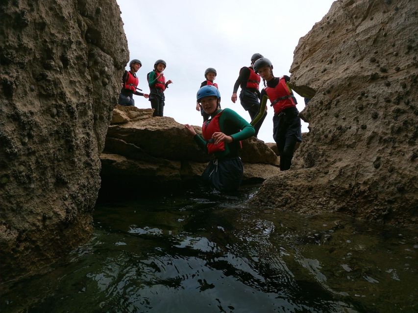 Kids Version - Coasteering with snorkeling: Algarve - Rock Jumps From 1 to 6 Meters: Excitement With Guardrails