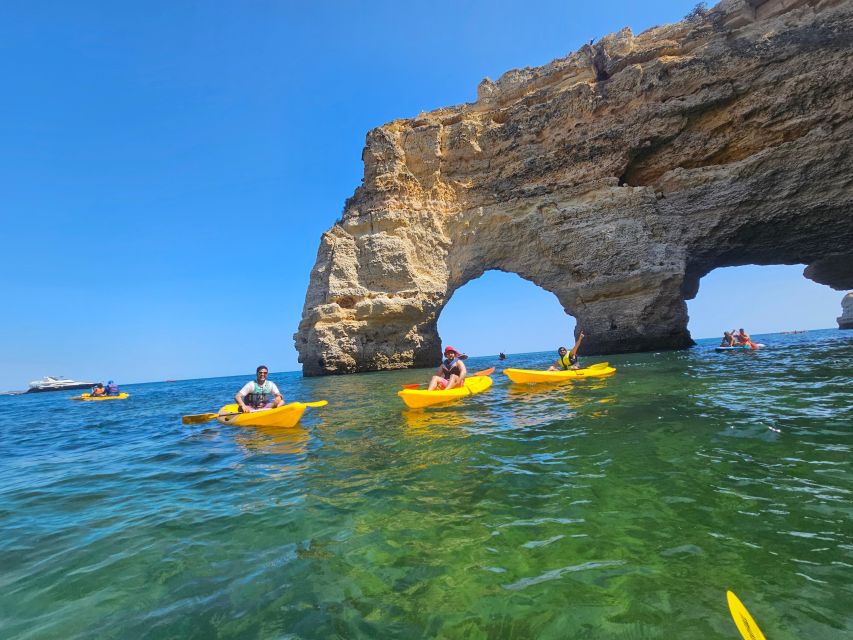 Lagoa: Benagil Cave and Marinha Beach Guided Kayaking Tour - The Easy Kayak Portion: How Your Route Likely Feels