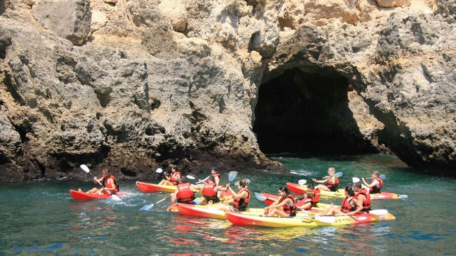 Lagos: Kayaking Tour - The catamaran support system, why it makes kayaking feel safer