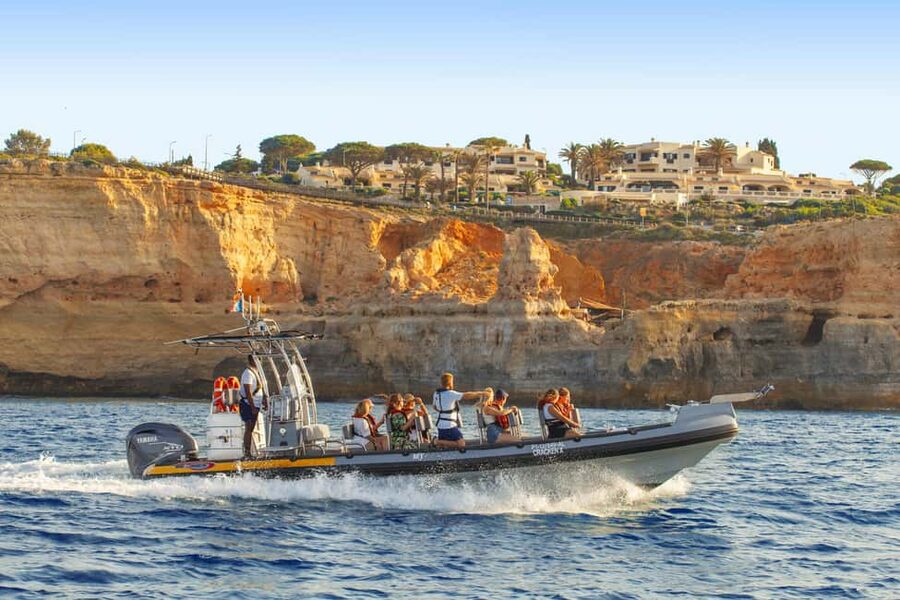 Portimão: Benagil Boat Tour & Marinha Beach & Carvalho Beach - Carvalho Beach: golden cliffs and a calmer feel