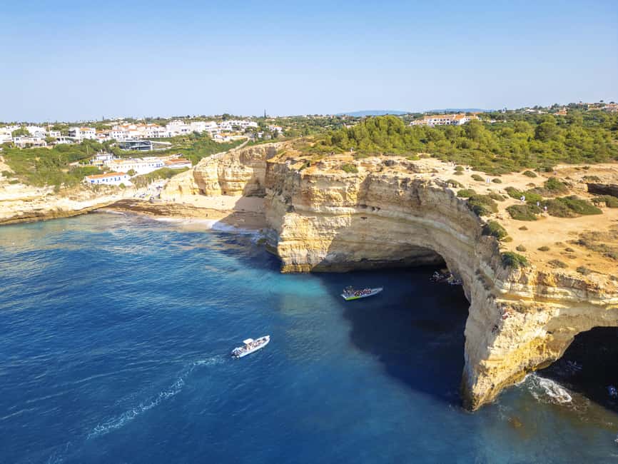 Portimão: Benagil Boat Tour & Marinha Beach & Carvalho Beach - Praia da Marinha: the world-famous beach moment you can actually fit