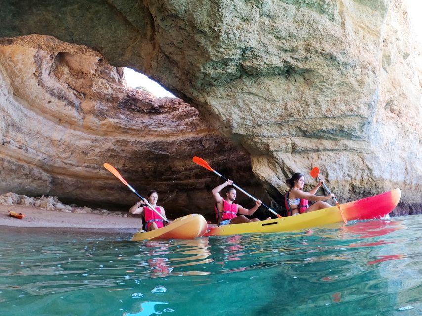 Portimão: Benagil Caves Speedboat and Kayak Guided Tour - Praia da Marinha kayaking: a second slice of Algarve scenery