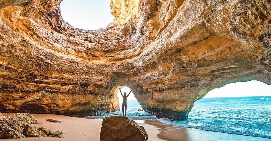 Portimão: Carvalho & Marinha Beach, Benagil Cave Boat Tour - Praia da Marinha: big arches, clear water, and movie-scene cliffs