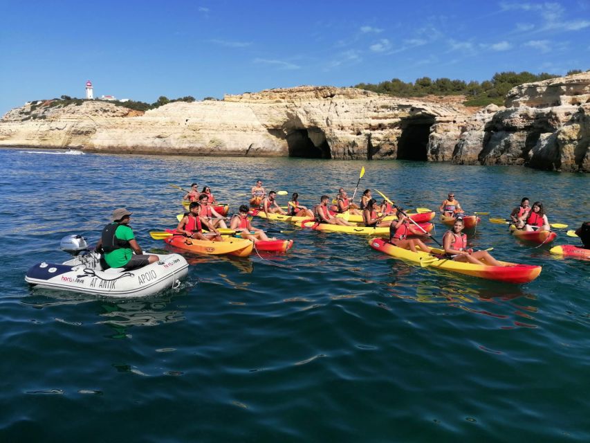 Portimão: Kayak Tour of Benagil Caves - Kayak time along the coast, small coves plus real cave time