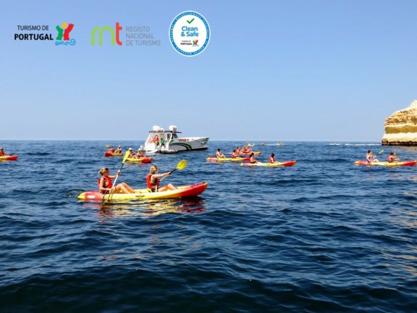 Portimão: Private Benagil Caves Catamaran and Kayak Tour - Portimão Marina, safety briefing, and the Farol Alfanzina photo moment