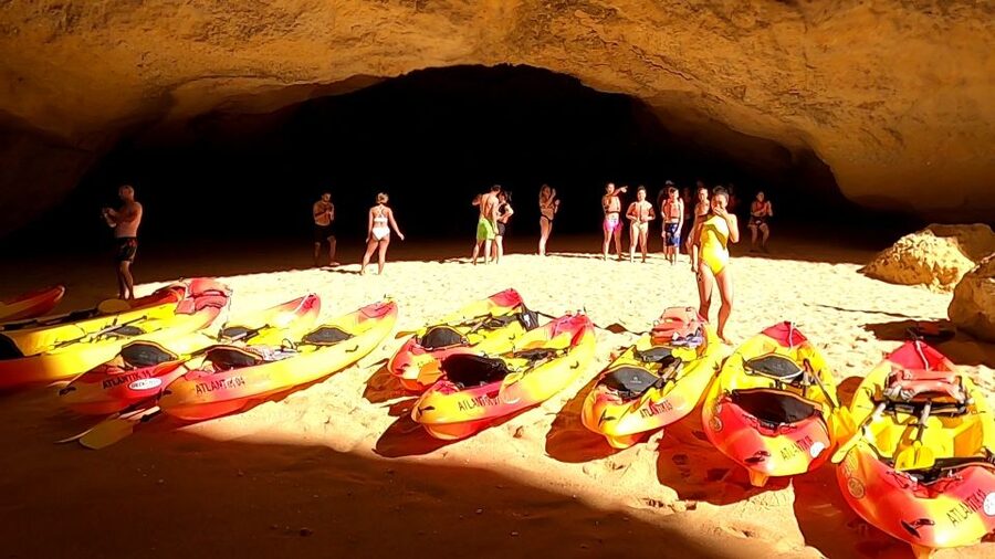 Portimão: Private Benagil Caves Catamaran and Kayak Tour - Praia da Marinha: the swim break that keeps the day fun