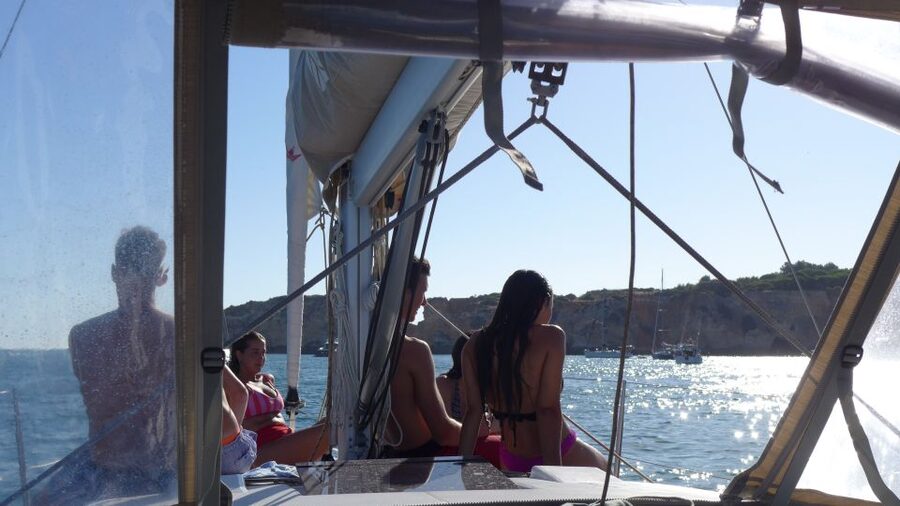 Portimão: Private Sailing Boat Tour with Swim and Wine - Private sailing on Algarve time, not tourist-bus time