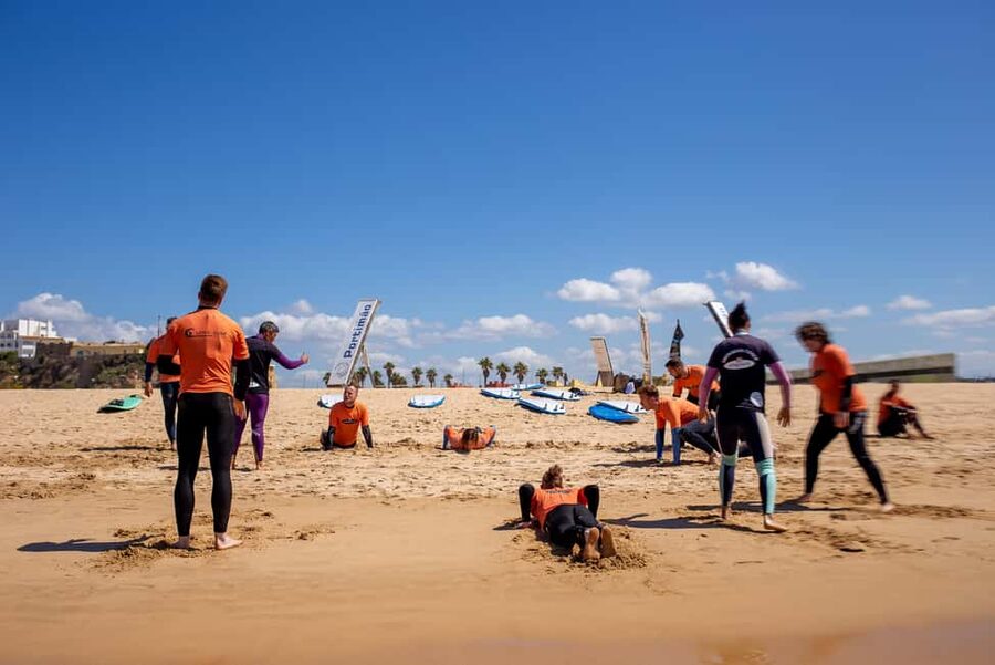 Praia da Rocha Surf Lesson - Language, small-group dynamics, and how instructors run the session