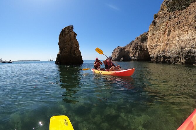 Private Boat and Kayak Tour with Snorkeling Adventure in Alvor - Joao de Arens Beach kayak time for caves and quiet sands