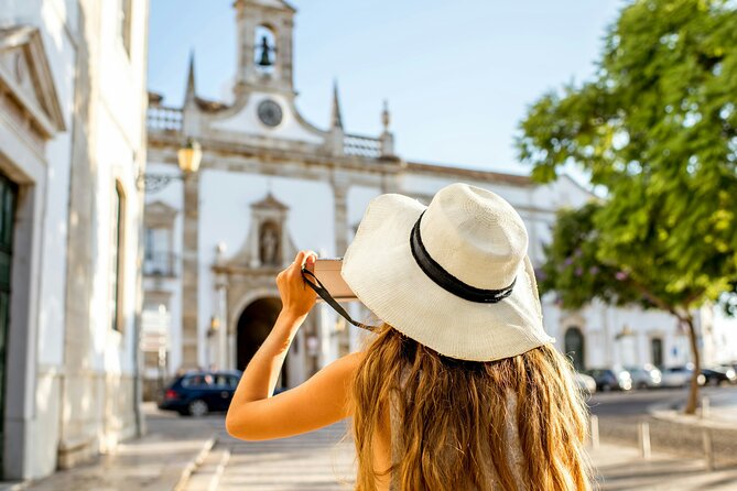 Romantic Faro: Whisper of Love Exploration Game and Tour - Igreja de Santa Maria courtyard: orange trees and softer vibes