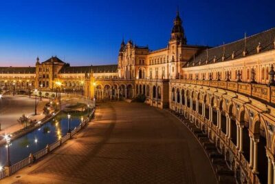 Seville, Cathedral, Giralda and Real Alcazar From Algarve
