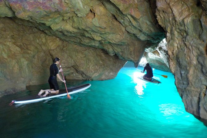 SUP Tour in Algarve Ingrina Caves w/ Snorkeling & Photos Included - The included wetsuit, snorkeling gear, and what you should expect from it