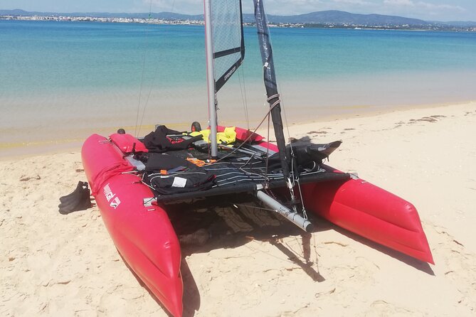 The Ria Formosa on a Small and Sporty Private Sailing Catamaran - Lunch break in the lagoon: restaurant meal or picnic plan